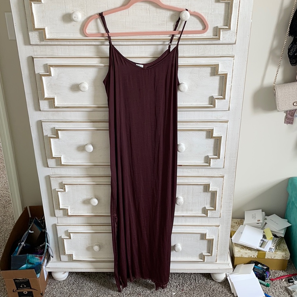 Aerie maroon slip dress
